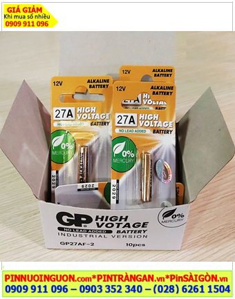 COMBO 01hộp=10vỉ Pin Remote điều khiển 12v GP High Voltage GNP-A27AF _Giá chỉ 140.000đ/Hộp